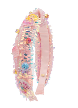 Bari Lynn Sequin Mermaid Charm Knot Headband