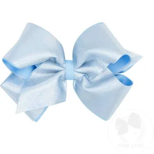 Wee Ones King Mirror Dot Grosgrain Overlay Bow