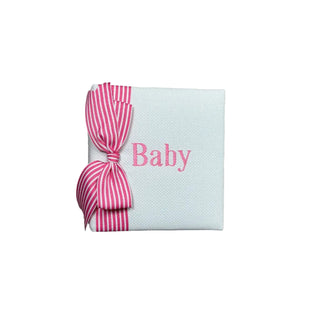 Small Album W/ Monograming and Stripe Bow