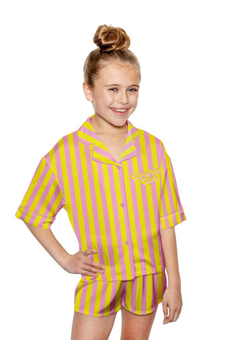 Sunshine Society Sunshine Club Silky Kids Pajama Short Sets