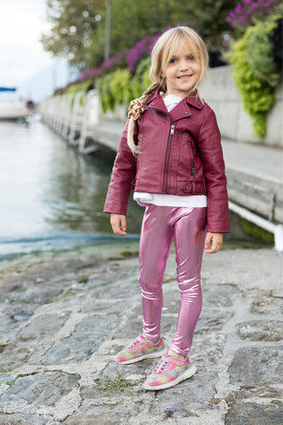 Great Pretenders Pink Metallic Love Life Leggings