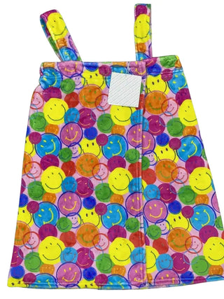 Macaron + Me Neon Smiles Plush Spa Wrap