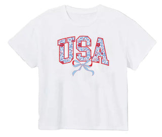 Azarhia American Floral USA White Boxy