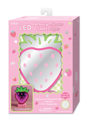Hot Focus LED Infinity Mirror Table Light - Strawberry