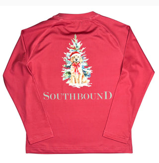 Southbound Boys Performance Tee - Christmas Pup