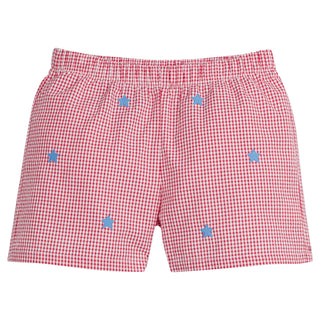 Little English Embroidered Short Patriotic Stars