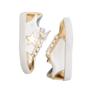 KIDS Gold Metallic Star Sneakers