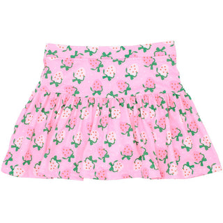 Azarhia Strawberry Valentine Hearts Gathered Skort