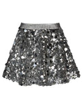 Silver Sequin Skater Skirt