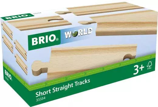 BRIO World Train Tracks Short Straight Tracks
