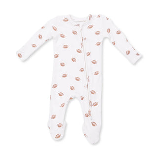 2-Way Zip Romper - Mini Footballs