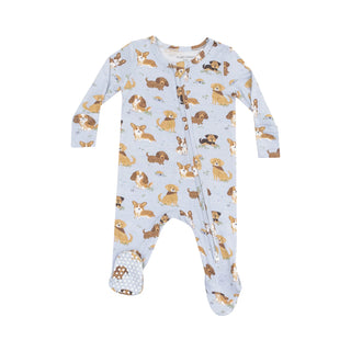Angel Dear 2 Way Zipper Footie - Best Friend Dog Blue