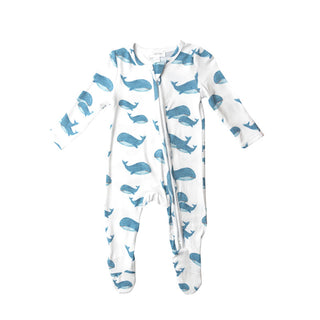 Angel Dear Blue Whale Zipper Footie