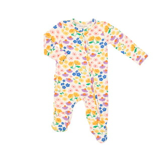 Angel Dear California Wildflowers Ruffled Zipper Footie