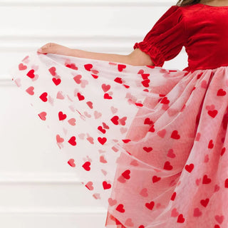 Ollie Jay Valentine Rose Dress with Heart Tulle Skirt