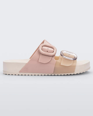 Mini Melissa Cozy Slide Kids -  Pink/Beige
