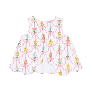 Angel Dear Scallop Open-Back top and Bloomer - Ribbon Bouquets