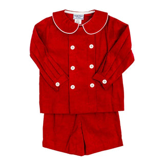 Bailey Boys Red Corduroy Dressy Short Set