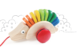 PINToy pull-along porcupine toddler toy, alternate view