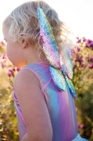 4/6 Great Pretenders Rainbow Sequins Skirt/ Wings/ Wand Costume