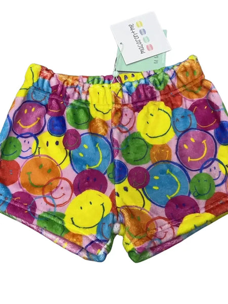 Macaron + Me Neon Smiles Plush Shorts