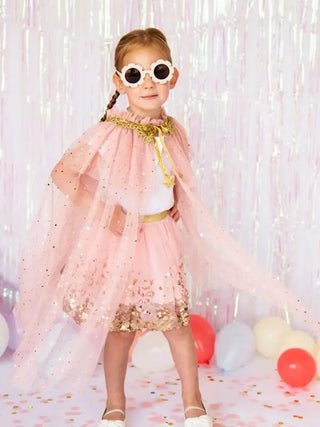 Dress Up Tulle Cape - Pink Star