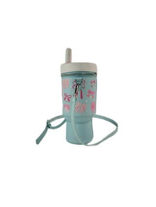Bewaltz Take A Sip Water Cup - Elegant Bows Tiffany Blue Crossbody
