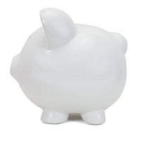 Ceramic Piggy Bank - White Big Ear