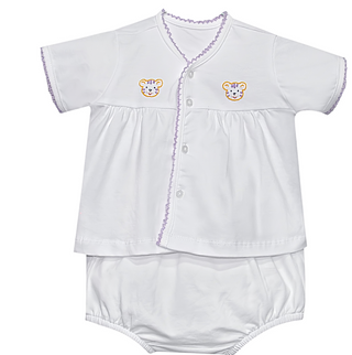 Southern Saturday Purple/Gold Unisex Diaper Set