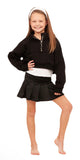 Azarhia Oversized Quarter Zip Cropped Sweatshirt