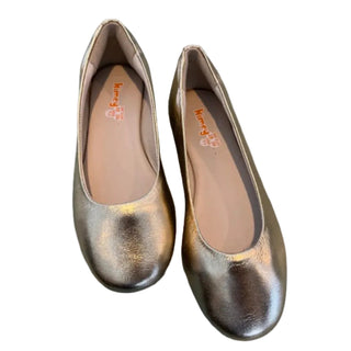 Kimey Hira Bale Old Gold Metallic Ballet Flats