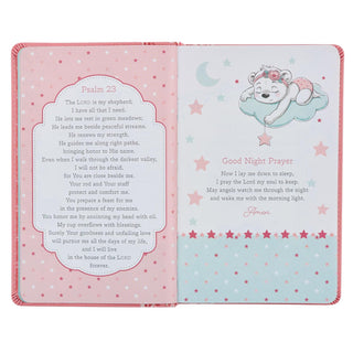 Pink Faux Leather NLT Keepsake Bible for Girls