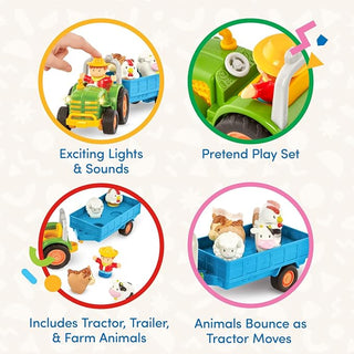 Lights & Sounds Farming Fun Tractor With Animals