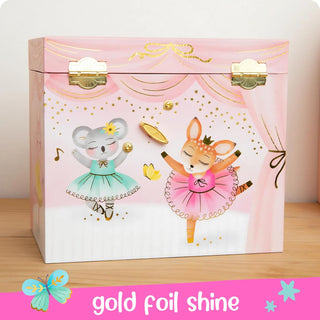 Animal Ballerina Musical Jewelry Box - Double Drawer