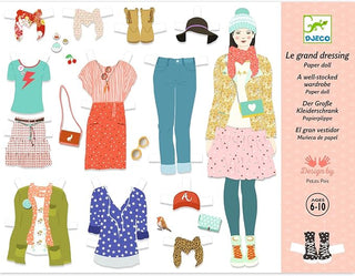Djeco LGA Paper Fashion Dressing Room Dolls