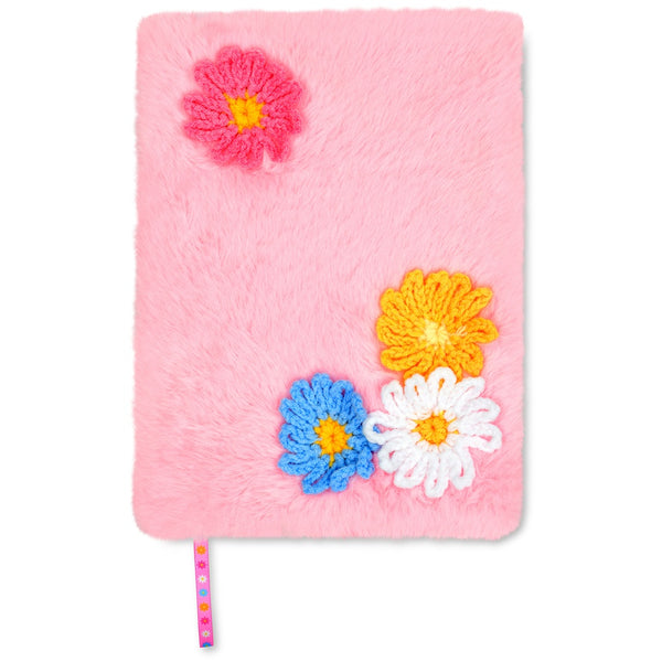 iScream Pink Furry Crochet Flowers Journal