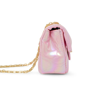 Shiny Dotted Heart handbag stitched heart detail