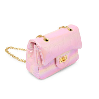 Zomi Gems pink heart handbag twist-lock closure