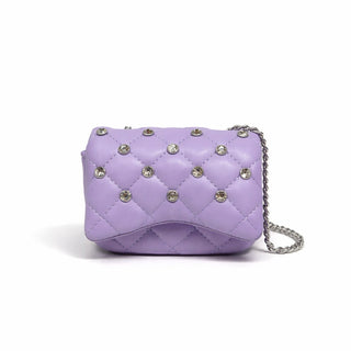 Zomi Gems Tiny Crystal Stud kids handbag in purple
