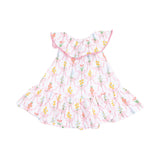 Angel Dear Circle Neck Ruffle Dress - Ribbon Bouquets