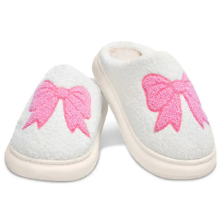 iScream White Cozy Bows Slippers
