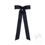 Wee Ones Mini Scalloped Grosgrain Long Tail Bow