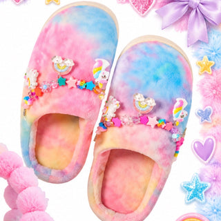 Bari Lynn Tie Dye Charm Link Slippers - view 2