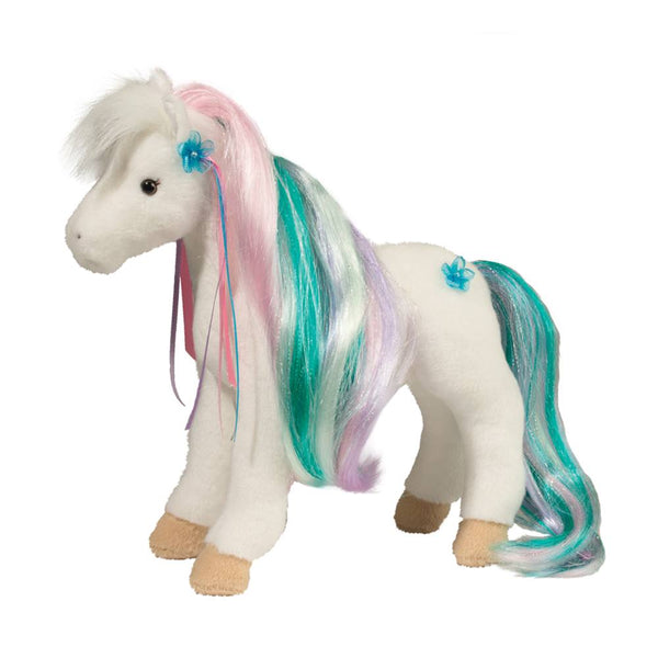 Rainbow Princess White Horse w/ Brush