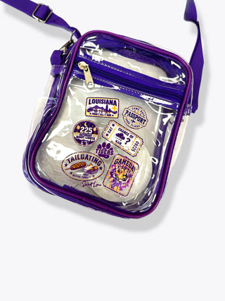 Tiger Passport Clear Purse Stadium - Purple/Gold