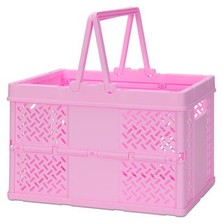 Large Foldable Storage Crate - Pink
