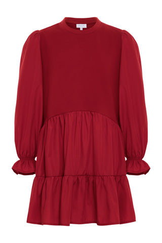 Cece Red Long-Sleeved Dress