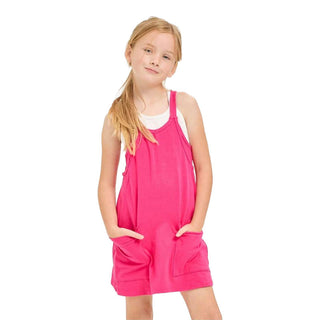 Cross-strap Back Mini Dress - Hot Pink