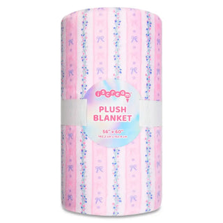 iScream Floral Stripes Plush Blanket