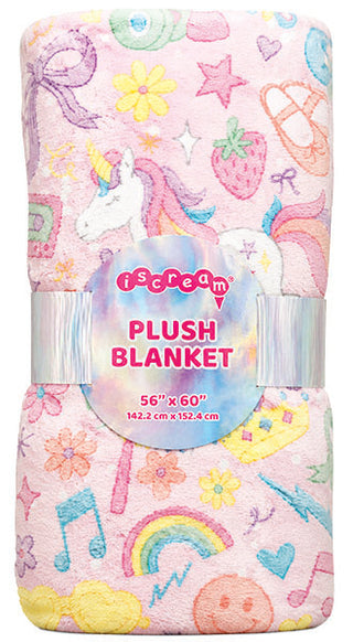 iScream Unicorn Kisses Plush Blanket